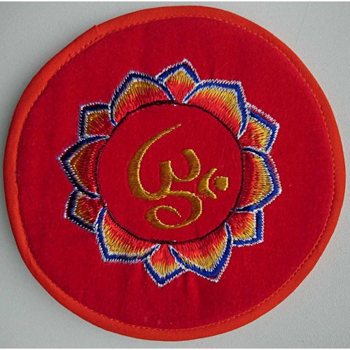 Circle with EMBROIDERY Pillow (Cushion) to keep Singing Bowls Safely  - Small Size