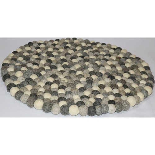 KNOTTED FELT CUSHION FOR SINGING BOWLS, to get best sound and Safety for any kinds of Singing Bowls, Meditation Cushion, Kitchen table Cushion (natural color) - Medium size