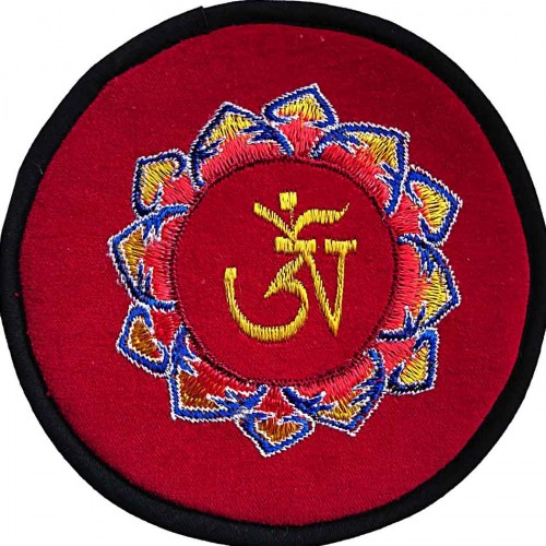 Circle with EMBROIDERY (Pad Professional) Pillow (Cushion) to keep Singing Bowls Safely - Medium Size