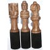 DESIGNED CARVED HANDLE (GOD HEADED) RINGER (Beater/Leather stick/Singing Bowl Stick) to play singing bowls essential - Large Size