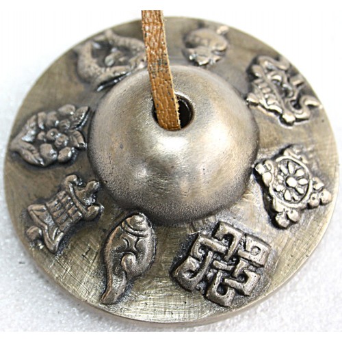   Meditation,Theraputic, Deheraduni Tingshaw/Cymbal Eight Auspicious Dice Design - Medium Size